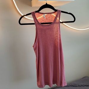 Z Supply Rose Pink Ribbed Tank Top